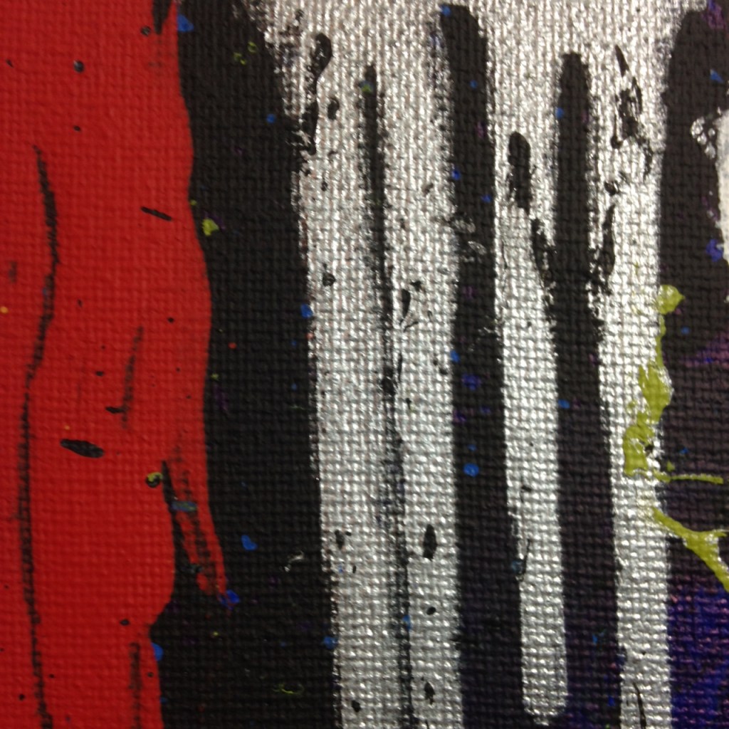 Close-Up 1 Nervous Joy- Tribute to John Hoyland Linda Cleary 2014 Acrylic on Canvas