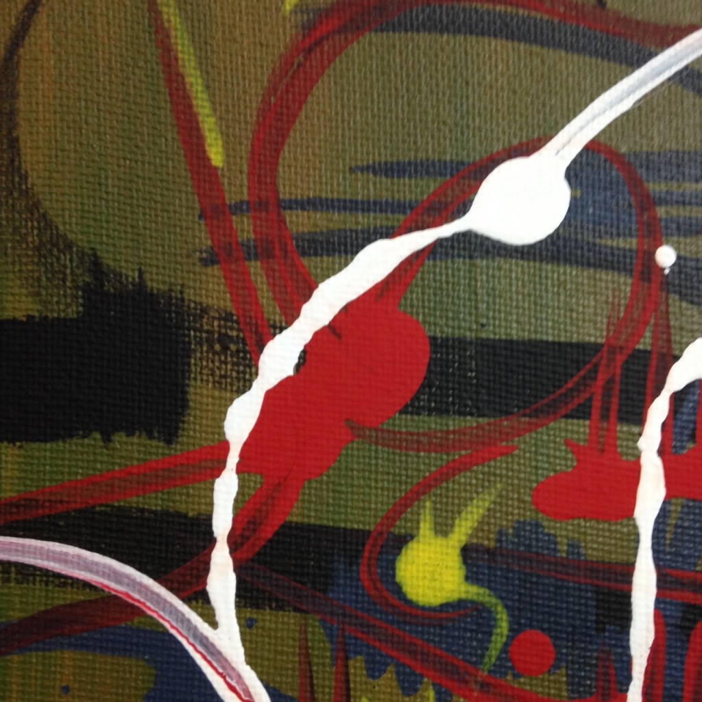 Close-Up 1 Hommage à la Douleur- Tribute to Georges Mathieu Linda Cleary 2014 Acrylic on Canvas