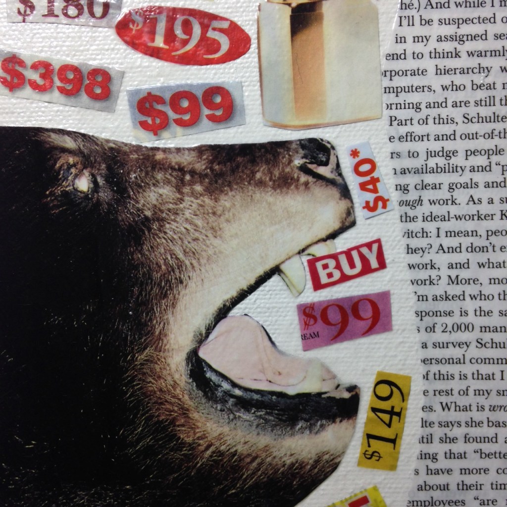 Close-Up 1 What A Deal!- Tribute to John McHale Linda Cleary 2014 Collage Mixed Media on Canvas