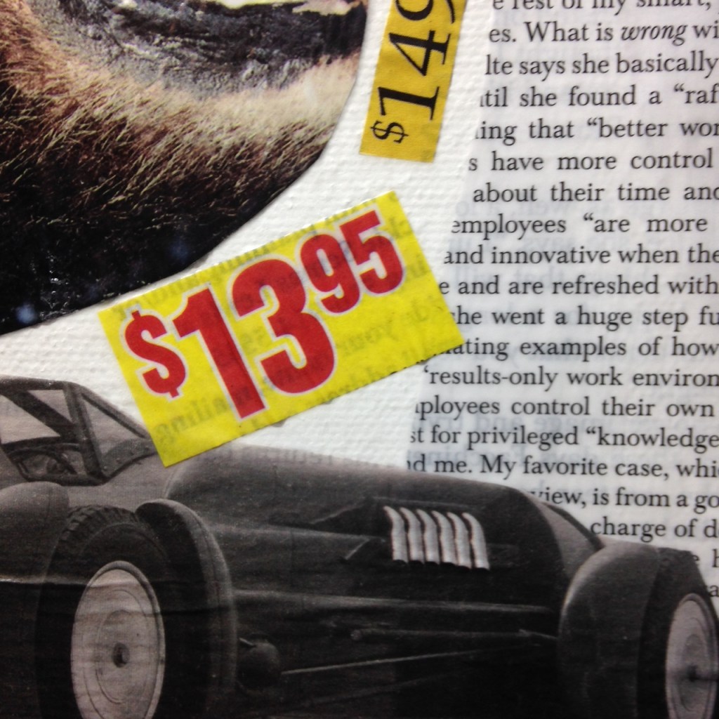 Close-Up 4 What A Deal!- Tribute to John McHale Linda Cleary 2014 Collage Mixed Media on Canvas