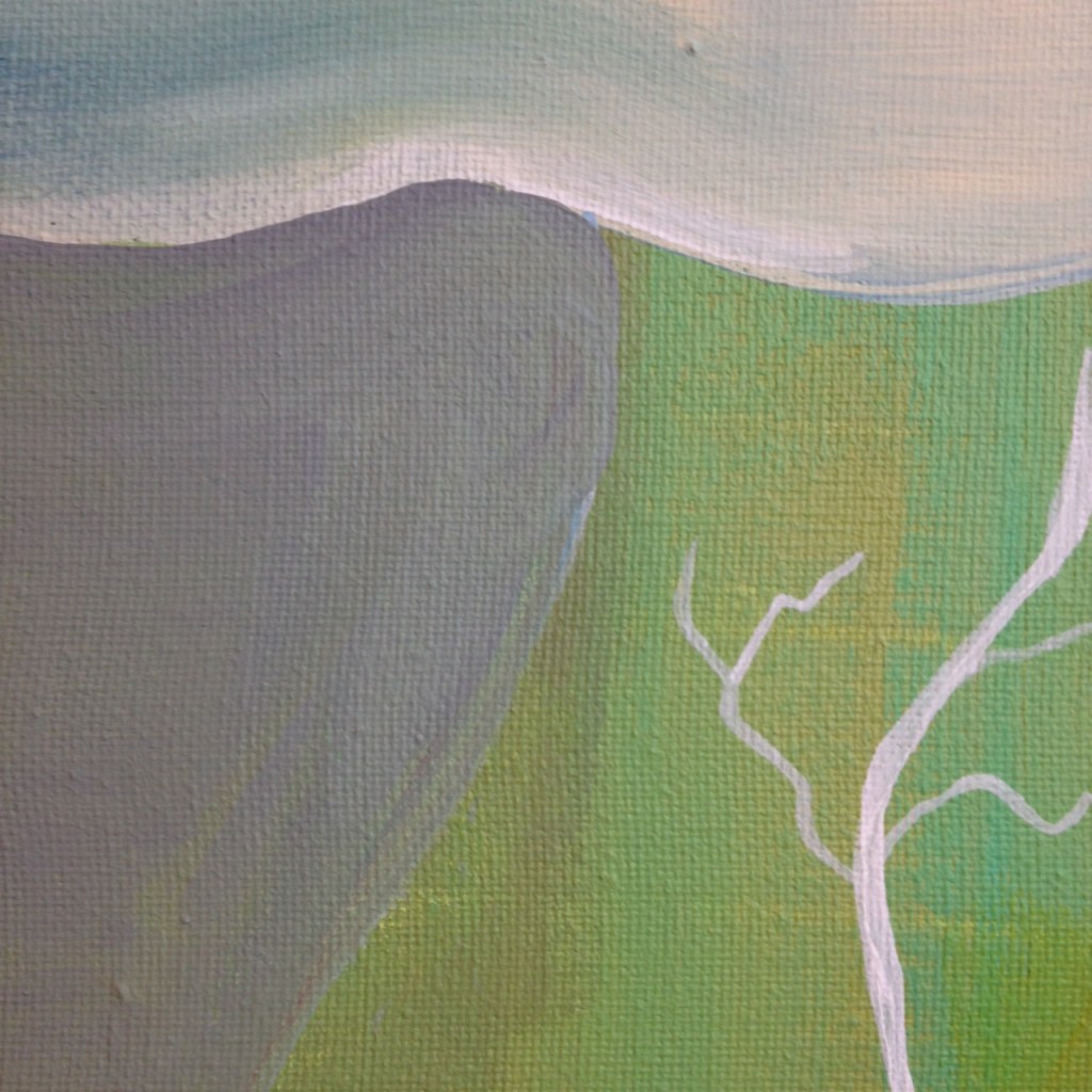 Close-Up 2 Mountain- Tribute to Kenzo Okada Linda Cleary 2014 Acrylic on Canvas