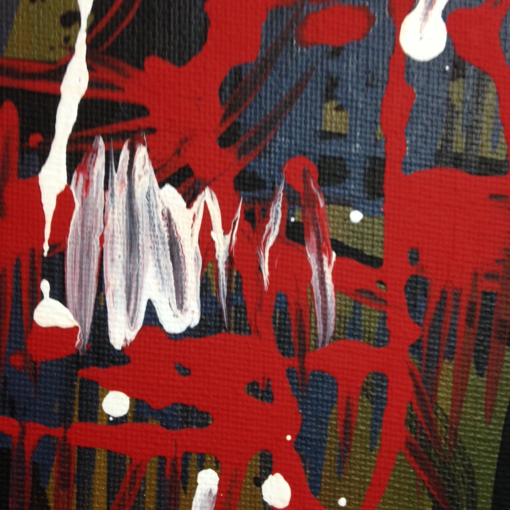 Close-Up 2 Hommage à la Douleur- Tribute to Georges Mathieu Linda Cleary 2014 Acrylic on Canvas