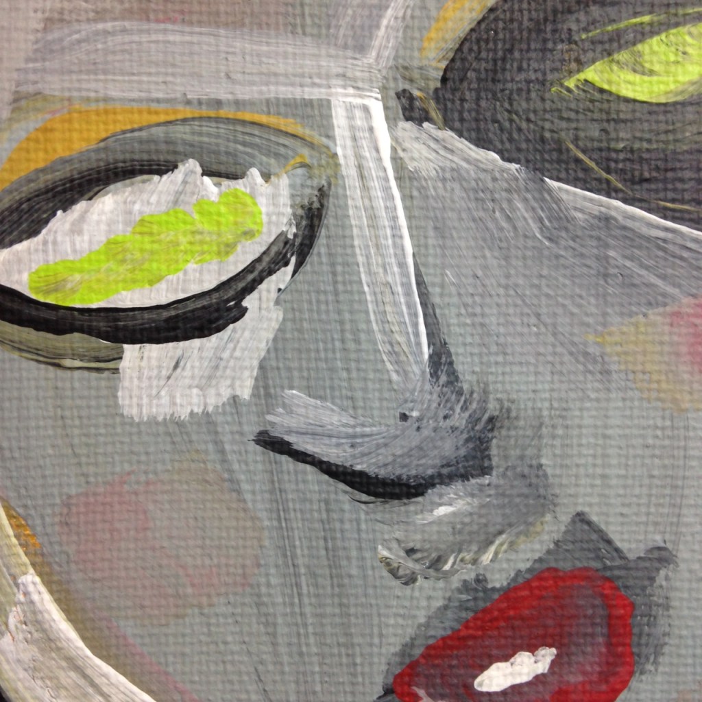 Close-Up 2 Like Mother Like Daughter- Tribute to Eva Hesse Linda Cleary 2014 Acrylic on Canvas