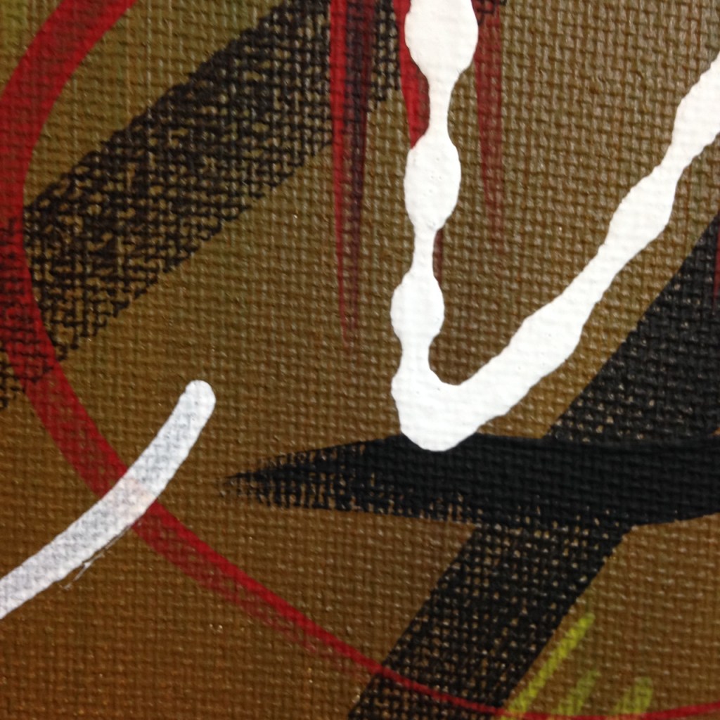 Close-Up 3 Hommage à la Douleur- Tribute to Georges Mathieu Linda Cleary 2014 Acrylic on Canvas