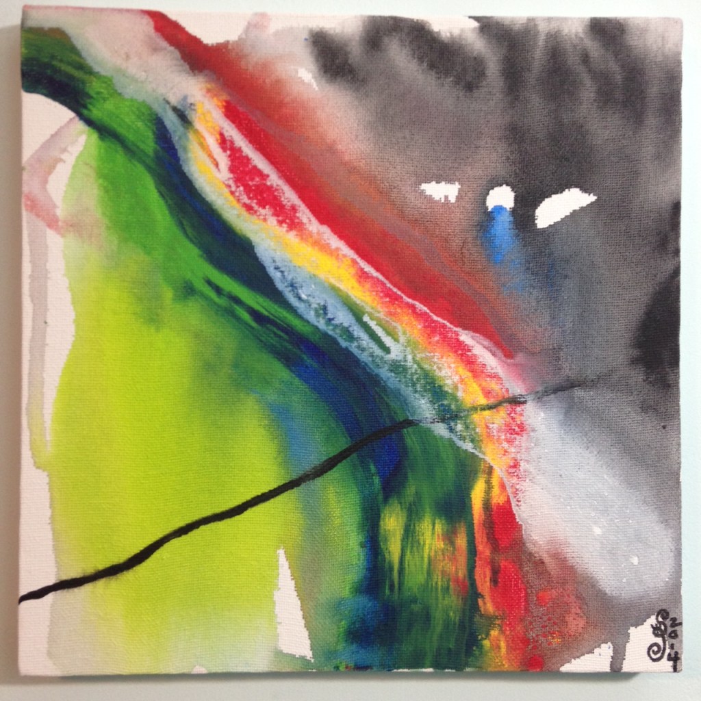 Paradox of Light- Tribute to Paul Jenkins Linda Cleary 2014 Acrylic on canvas