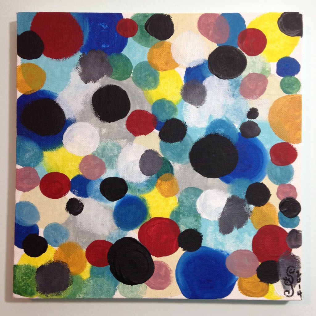 Glücklich Farbigen Formen- Tribute to Ernst Wilhelm Nay Linda Cleary 2014 Acrylic on Canvas
