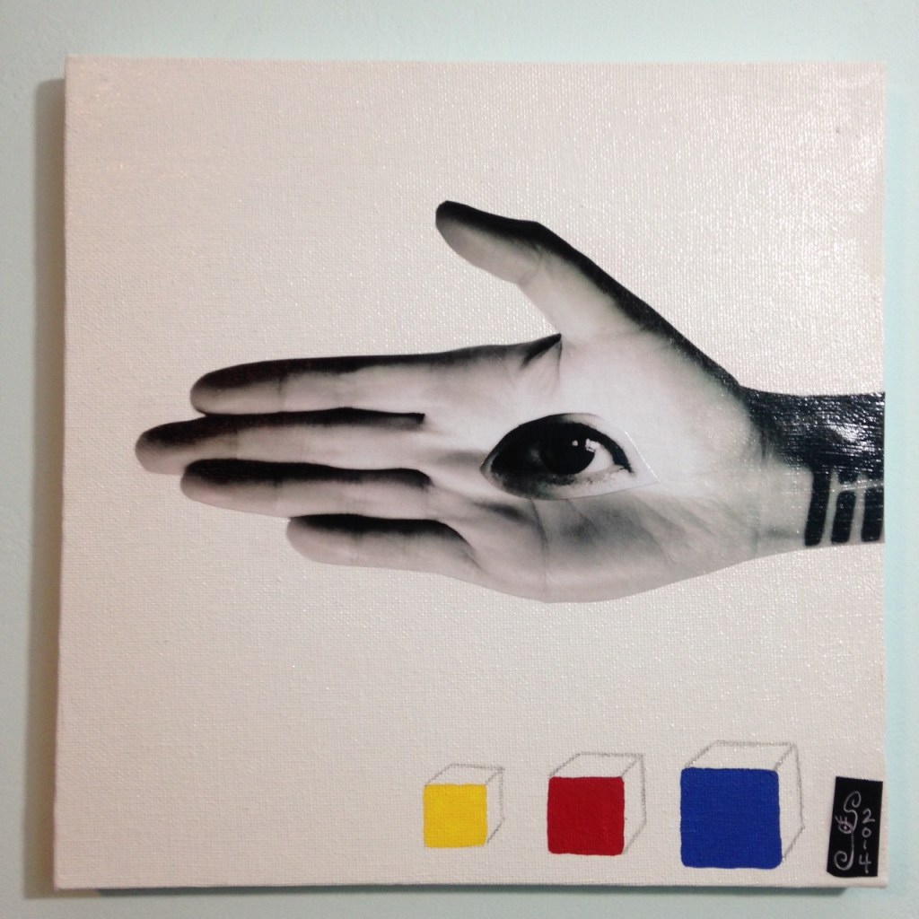 Eye See- Tribute to Herbert Bayer Linda Cleary 2014 Mixed Media/Acrylic on Canvas