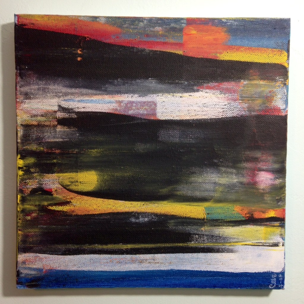 Abstract Blur- Tribute to Gerhard Richter Linda Cleary 2014 Acrylic on Canvas