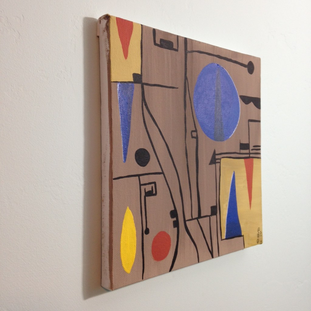 Side-View Composition 153- Tribute to Gustave Singier Linda Cleary 2014 Acrylic on Canvas