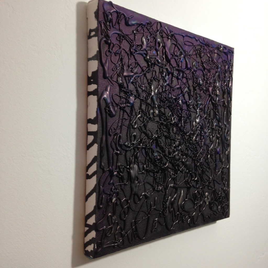 Side-View Shunkan- Tribute to Takesada Matsutani Linda Cleary 2014 Hot Glue, Acrylic Paint on Canvas