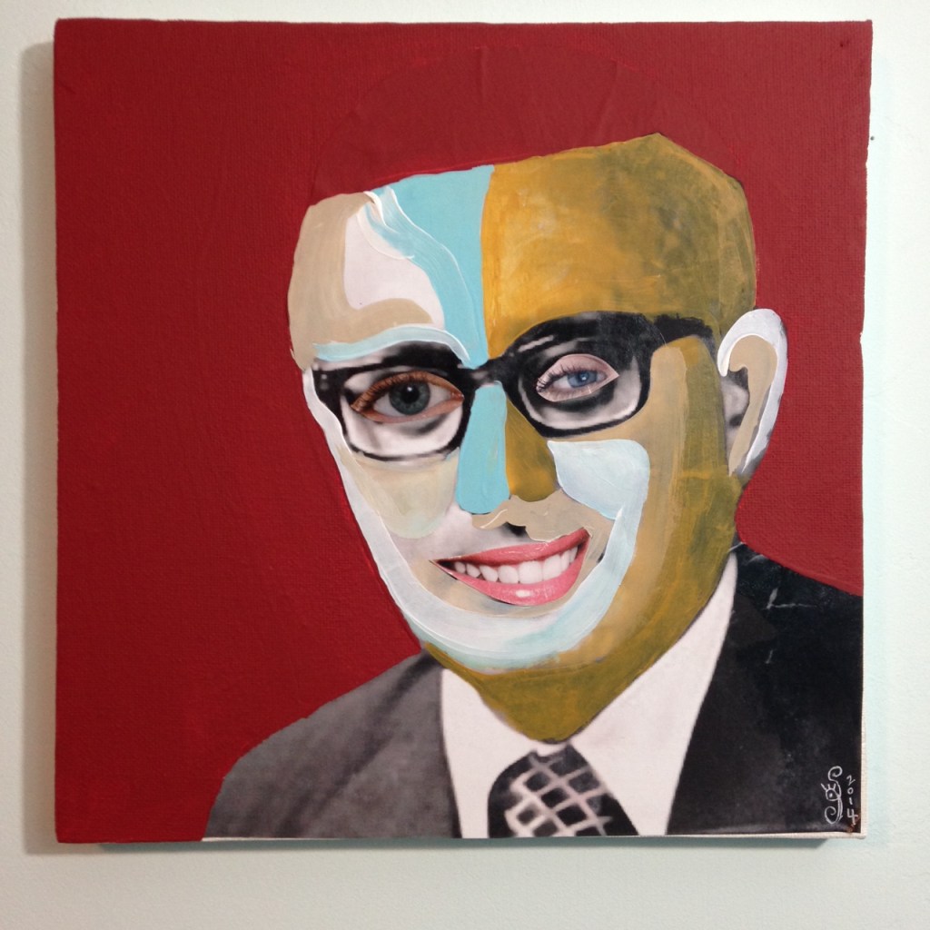 You Got That Kissinger Smile- Tribute to Richard Hamilton Linda Cleary 2014 Mixed Media on Canvas