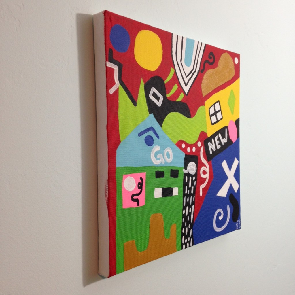 Side-View Go- Tribute to Stuart Davis Linda Cleary 2014 Acrylic on Canvas