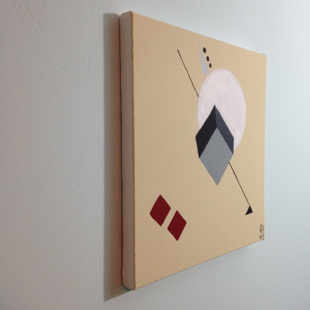 Side-View The Shape of Things- Tribute to El Lissitzky Linda Cleary 2014 Acrylic on Canvas