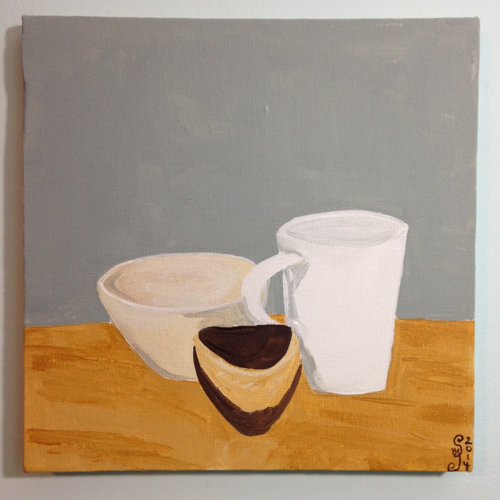 Natura Morta I- Tribute to Giorgio Morandi Linda Cleary 2014 Acrylic on Canvas