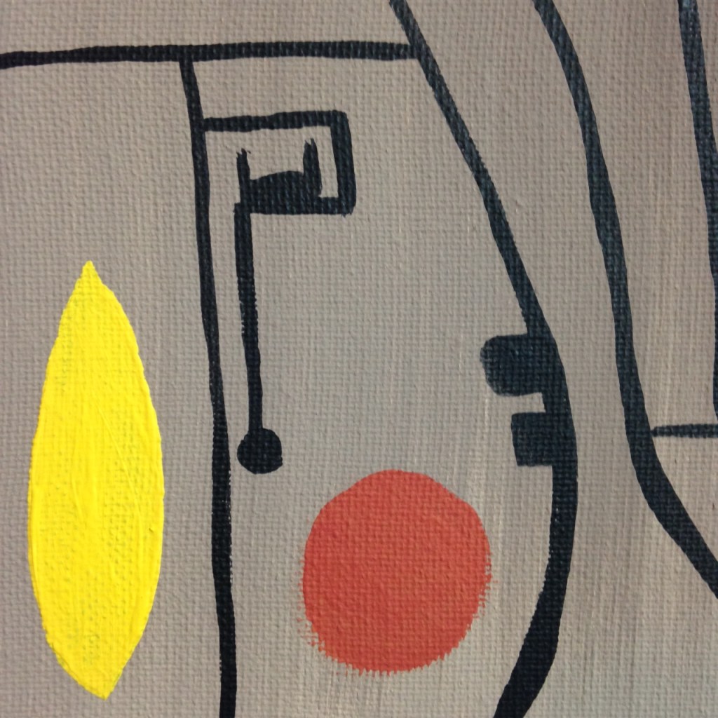 Close-Up 1 Composition 153- Tribute to Gustave Singier Linda Cleary 2014 Acrylic on Canvas