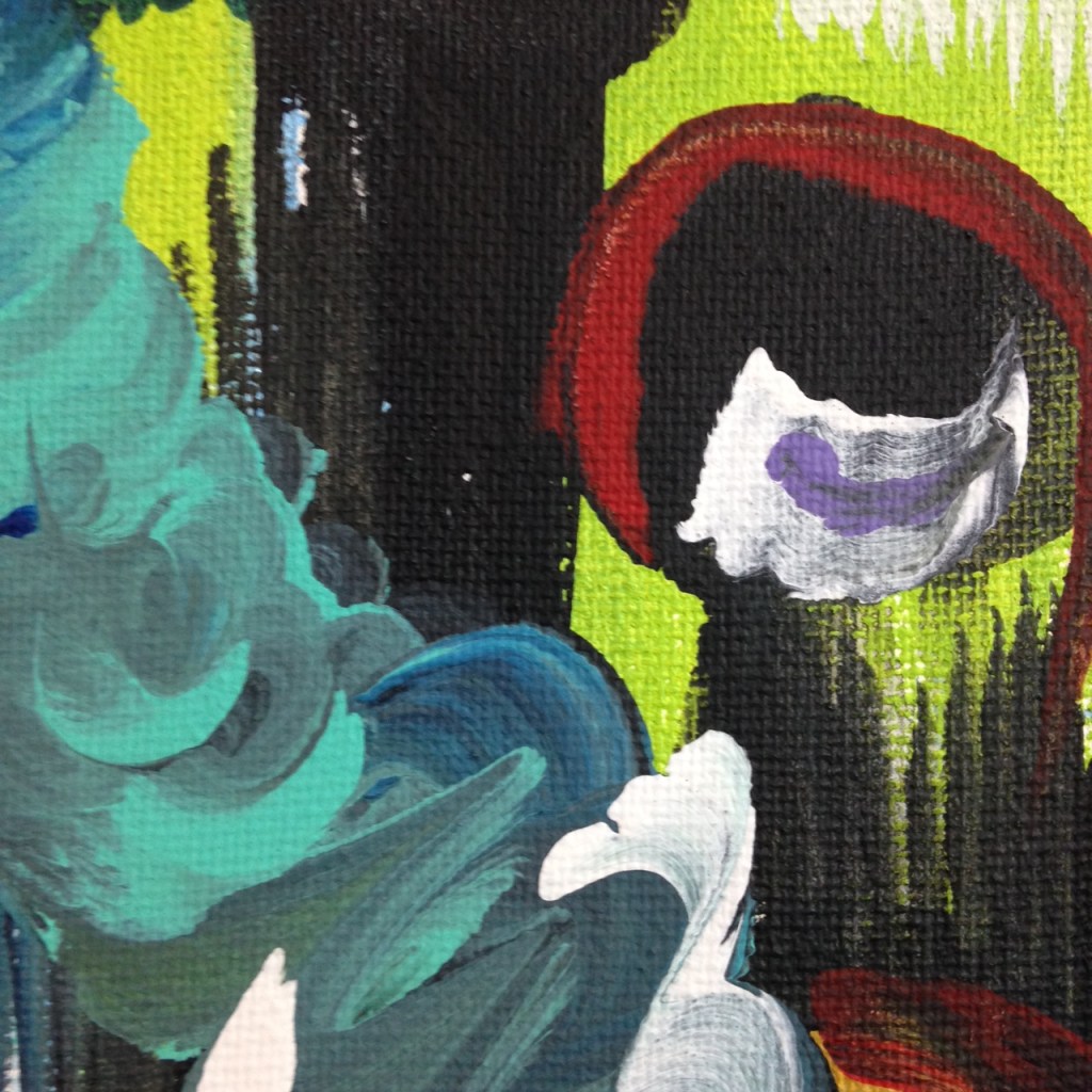 Close-Up 1 Storm's Coming- Tribute to John Seery Linda Cleary 2014 Acrylic on Canvas