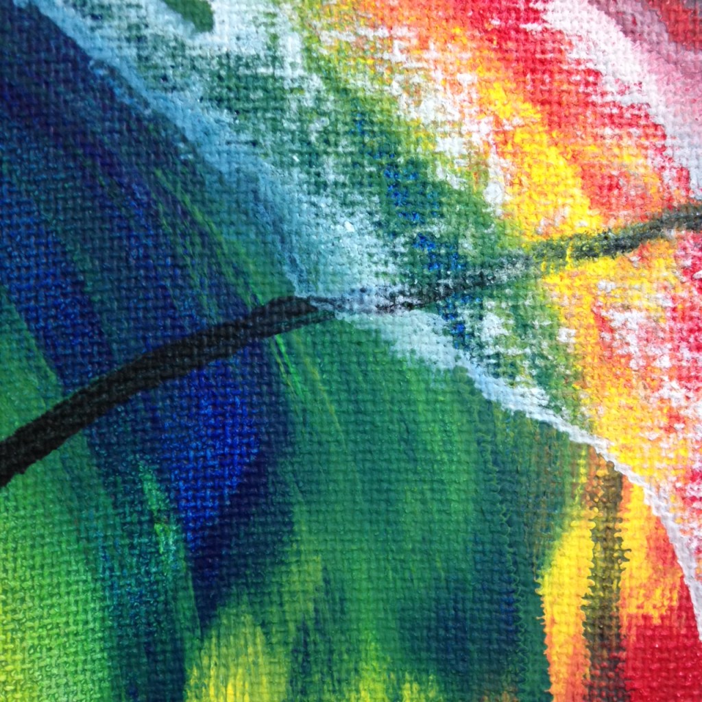 Close-Up 1 Paradox of Light- Tribute to Paul Jenkins Linda Cleary 2014 Acrylic on canvas