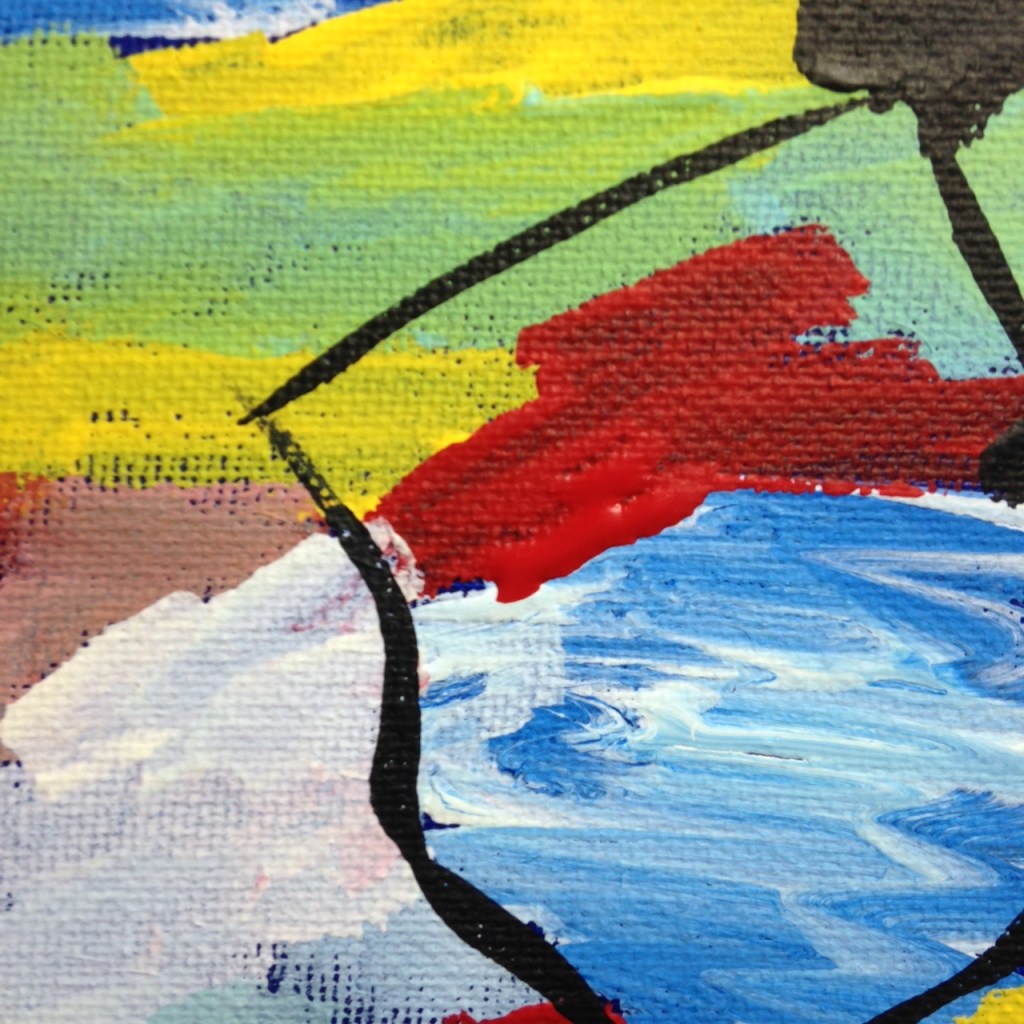 Close-Up 1 Bleus de Printemps- Tribute to Jean Le Moal Linda Cleary 2014 Acrylic on Canvas