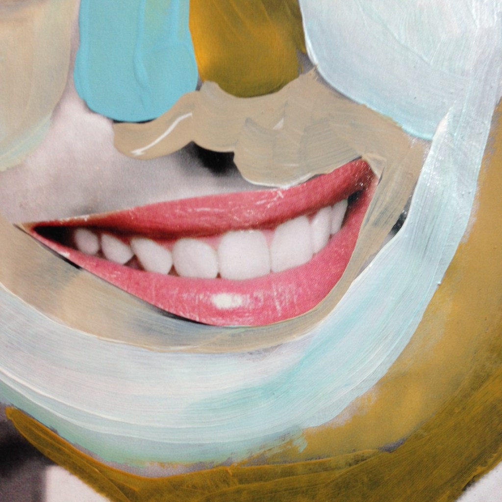 Close-Up 3 You Got That Kissinger Smile- Tribute to Richard Hamilton Linda Cleary 2014 Mixed Media on Canvas