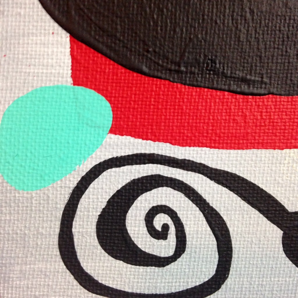 Close-Up 1 Phantom!- Tribute to Willi Baumeister Linda Cleary 2014 Acrylic on canvas