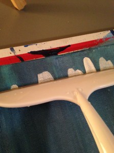 My squeegee work…much smaller than his squeegee...