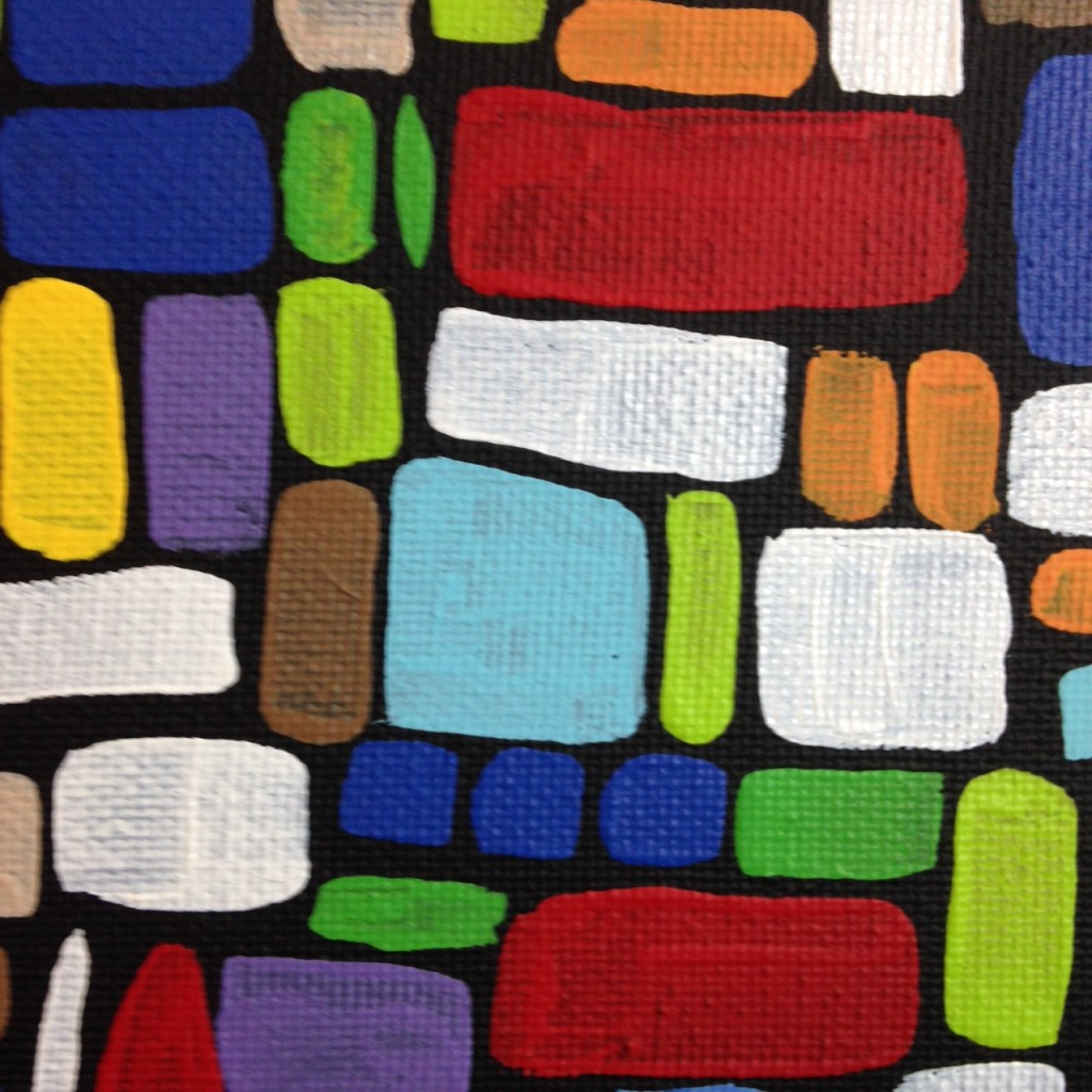 Close-Up 1 Composition 159- Tribute to Roger Bissiere Linda Cleary 2014 Acrylic on Canvas