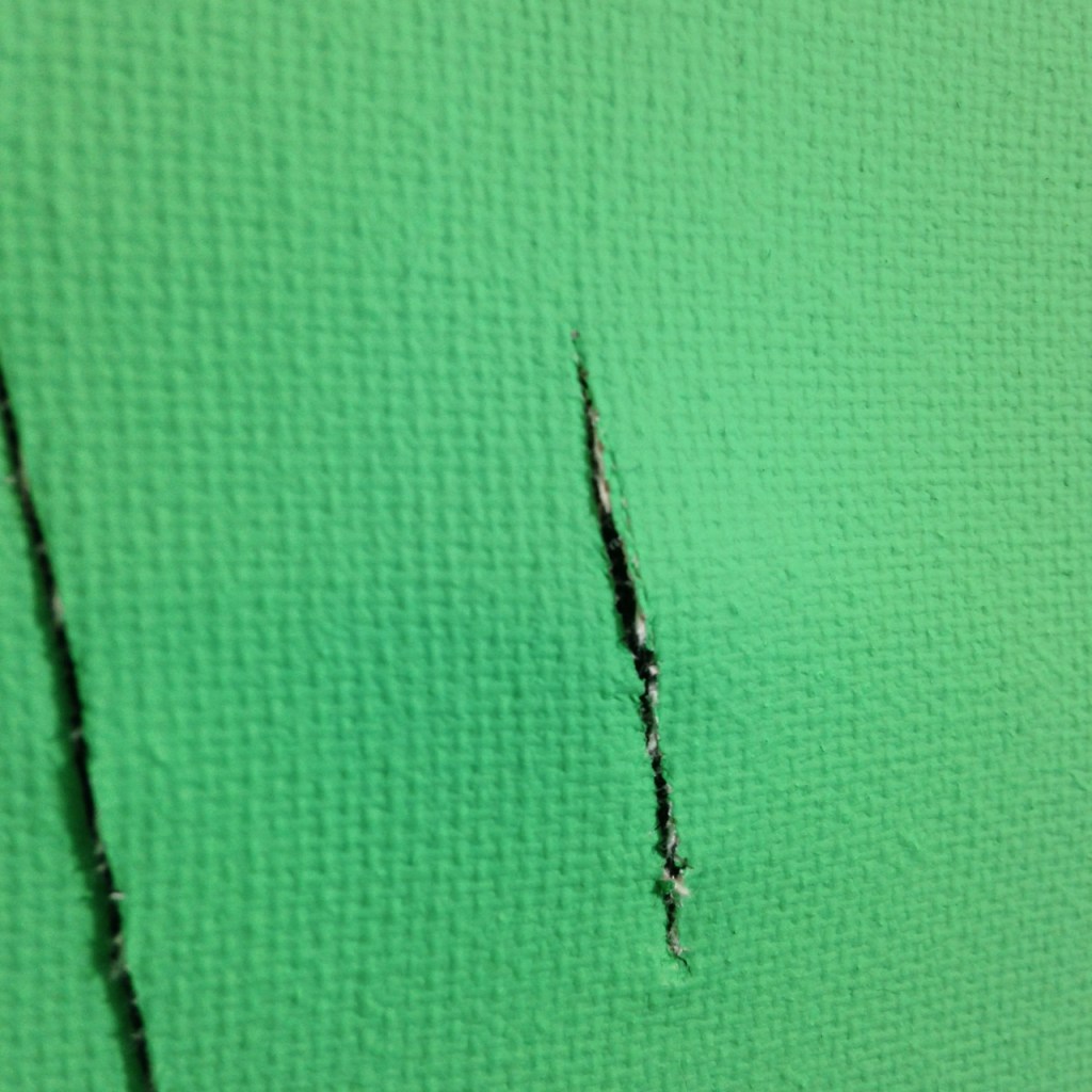 Close-Up 1 Remain Calm- Tribute to Lucio Fontana Linda Cleary 2014 Acrylic on Canvas