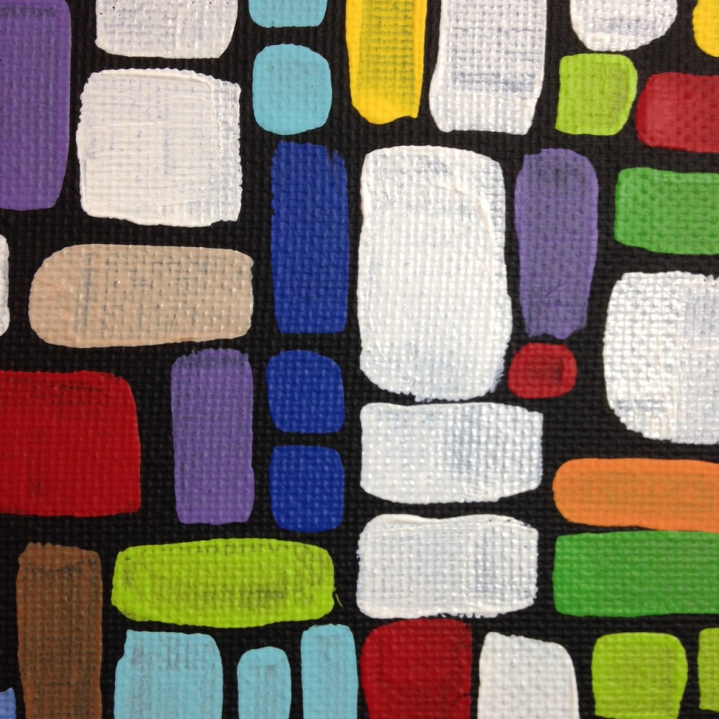 Close-Up 2 Composition 159- Tribute to Roger Bissiere Linda Cleary 2014 Acrylic on Canvas