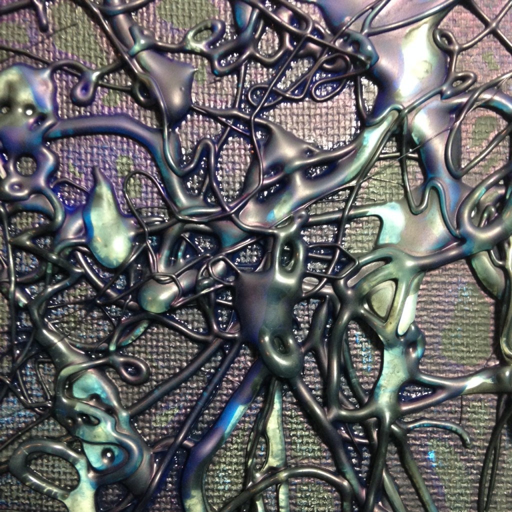 Close-Up 2 Shunkan- Tribute to Takesada Matsutani Linda Cleary 2014 Hot Glue, Acrylic Paint on Canvas