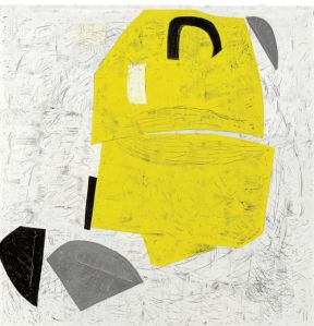 Lemon Wedge, 2011 Encaustic and graphite on wood panel