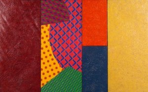 James Little, Countdown, 1981. Oil, glazed wash, canvas, linen, 57.5" x 90.5