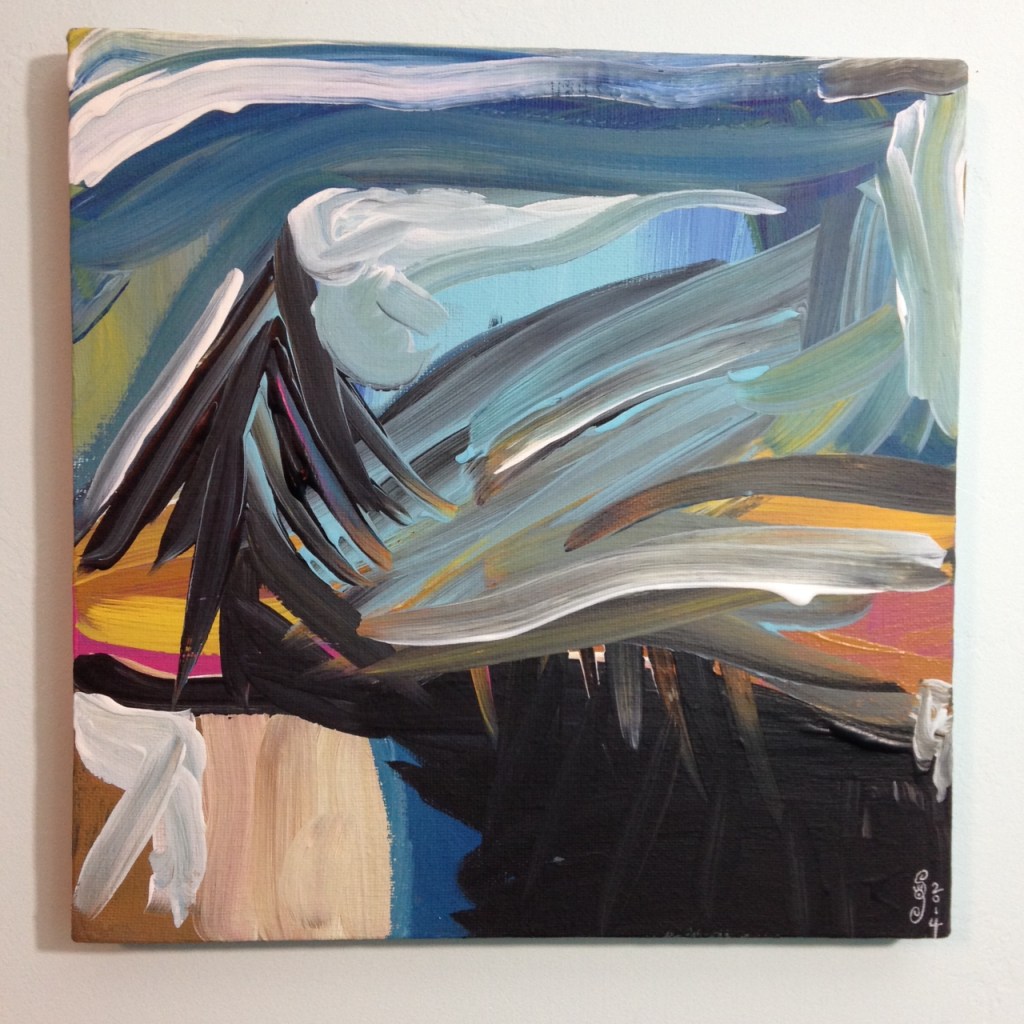 Sunset in the Backyard- Tribute to Wallace Whitney Linda Cleary 2014 Acrylic on Canvas