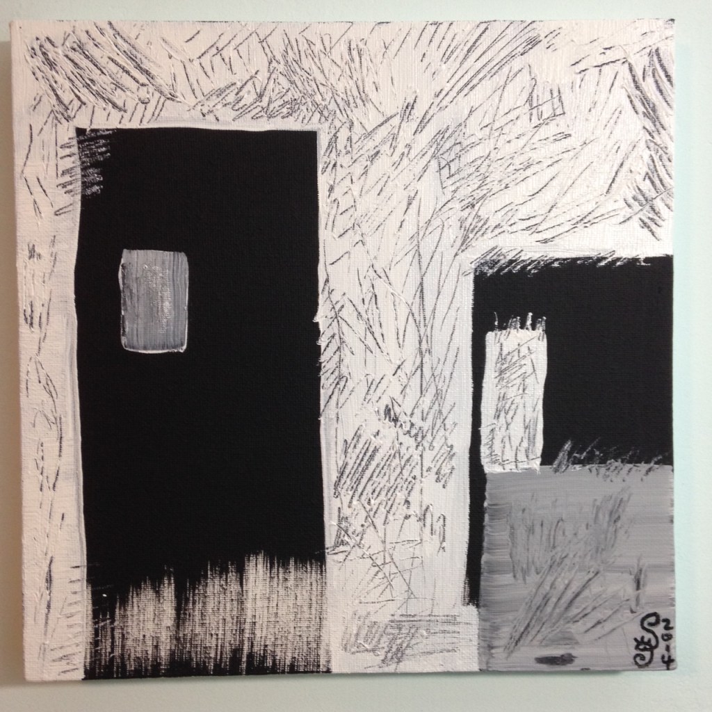 Doorways at Night- Tribute to Keith Johnston Linda Cleary 2014 Acrylic on Canvas
