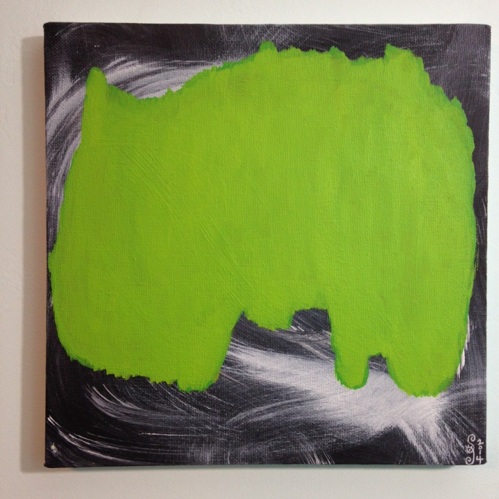 Emerald Daze- Tribute to Jeff Muhs Linda Cleary 2014 Acrylic on Canvas