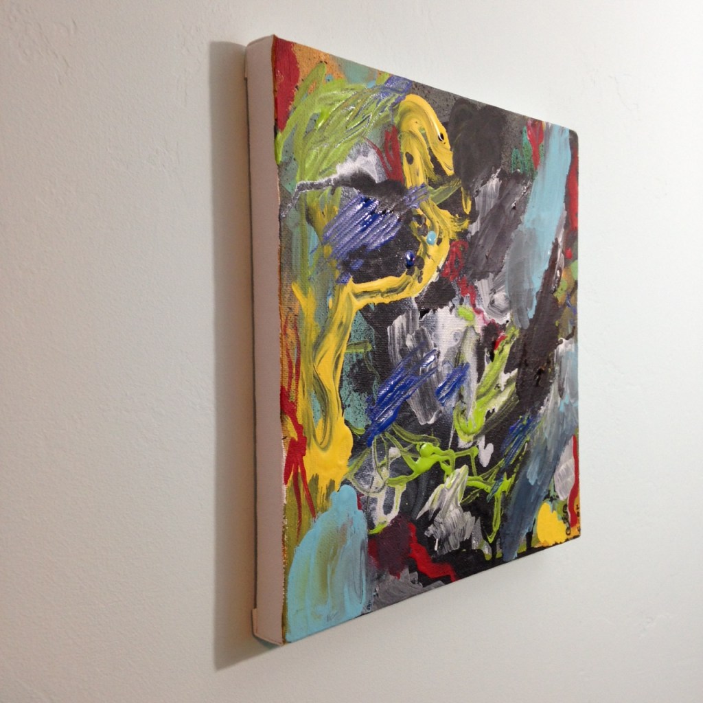 Side-VIew Het Begin Van Het Einde- Tribute to Asger Jorn Linda Cleary 2014 Acrylic on Canvas
