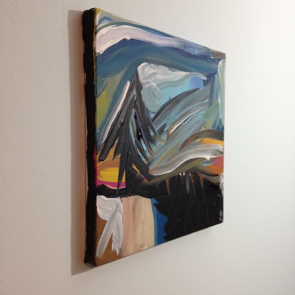 Side-View Sunset in the Backyard- Tribute to Wallace Whitney Linda Cleary 2014 Acrylic on Canvas