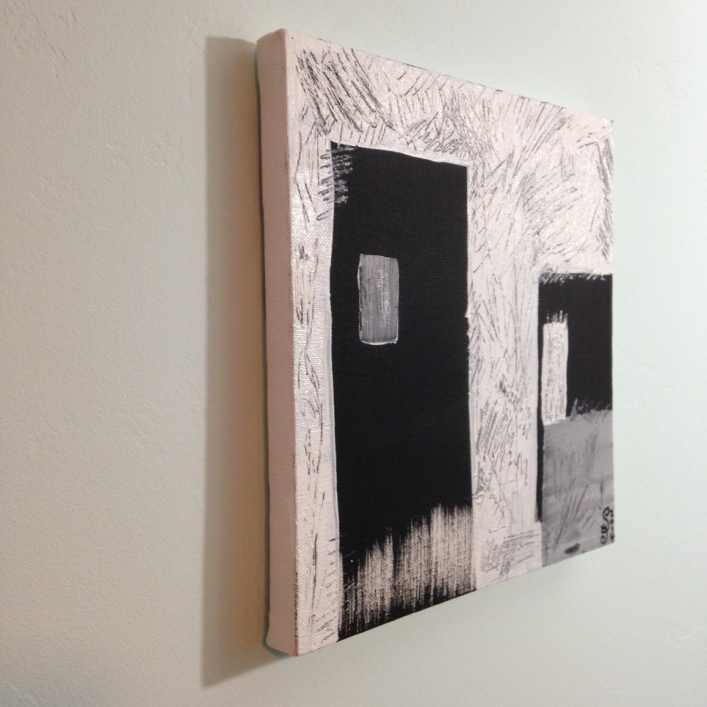 Side-View Doorways at Night- Tribute to Keith Johnston Linda Cleary 2014 Acrylic on Canvas