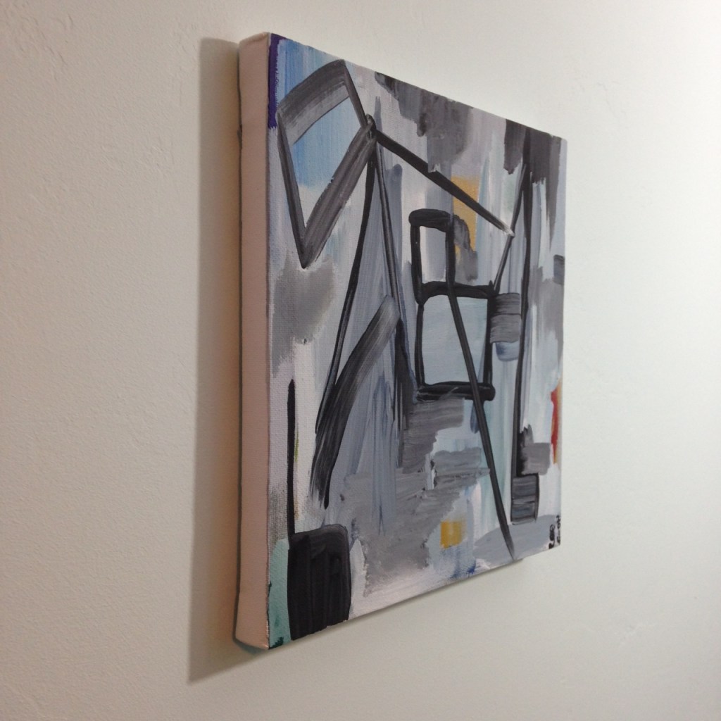 Side-View Bridge- Tribute to Gertrude Greene Linda Cleary 2014 Acrylic on Canvas 