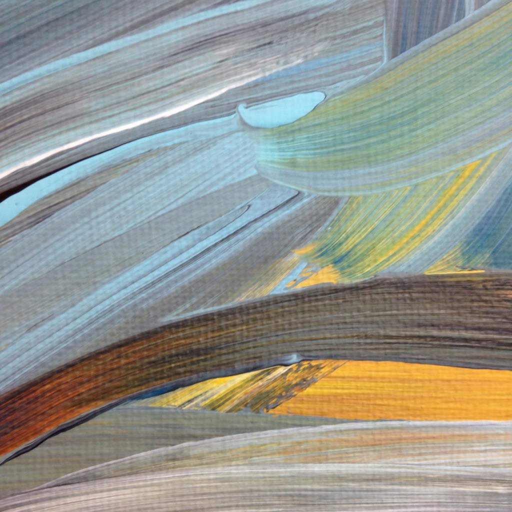 Close-Up 1 Sunset in the Backyard- Tribute to Wallace Whitney Linda Cleary 2014 Acrylic on Canvas