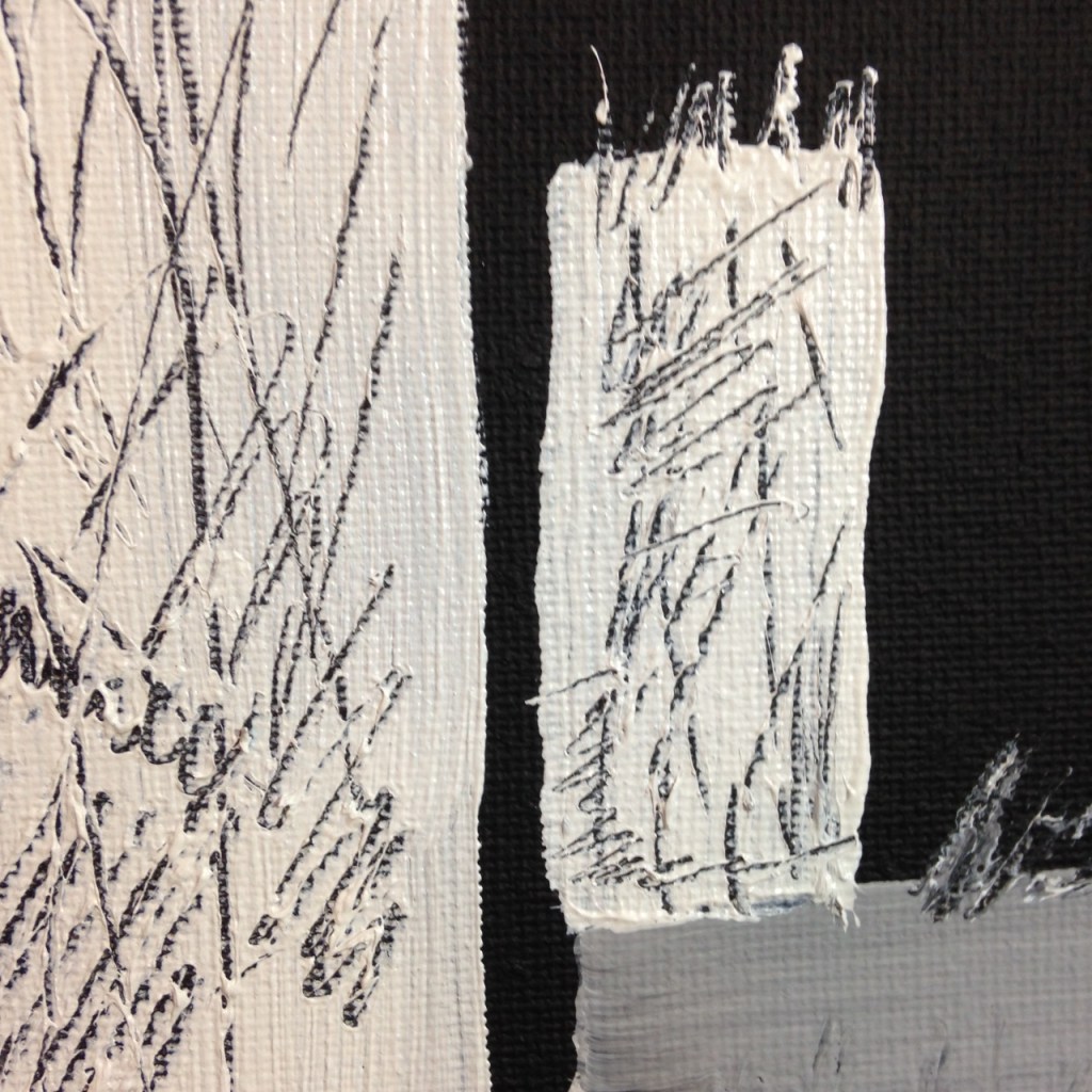 Close-Up 1 Doorways at Night- Tribute to Keith Johnston Linda Cleary 2014 Acrylic on Canvas