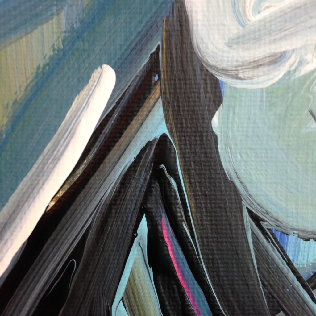 Close-Up 2 Sunset in the Backyard- Tribute to Wallace Whitney Linda Cleary 2014 Acrylic on Canvas