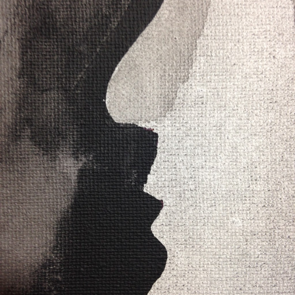 Close-Up 2 Part of Me- Tribute to Amy Pleasant Linda Cleary 2014 Watercolor & Acrylic on Canvas