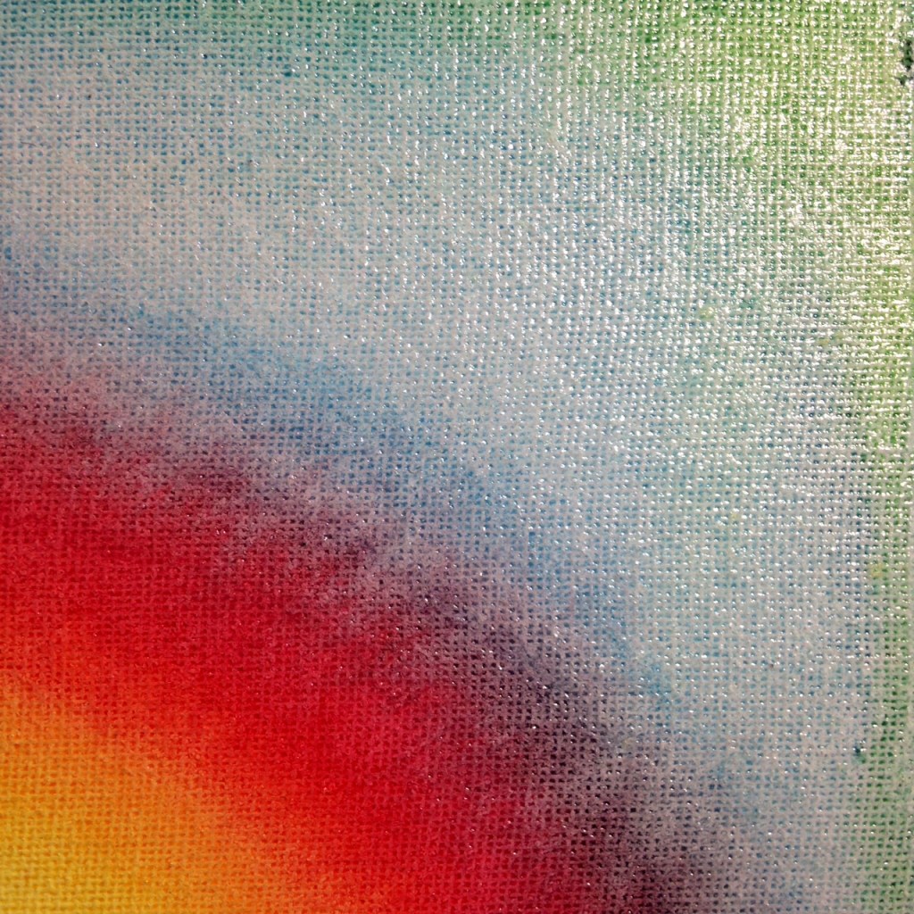 Close-Up 2 Sunspot- Tribute to Leon Berkowitz Linda Cleary 2014 Watercolor and Enamel on Canvas