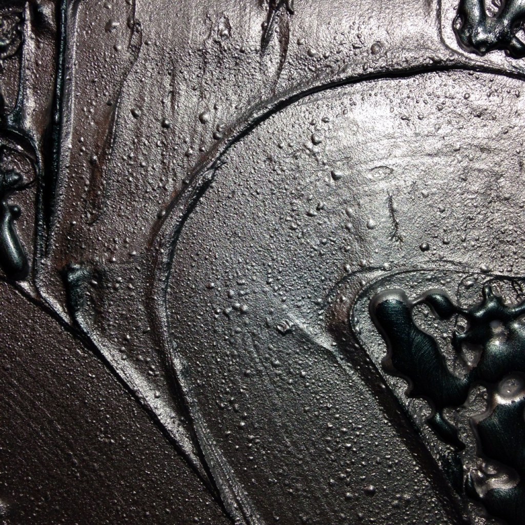 Close-Up 2 Silver Trails- Tribute to Jimi Gleason Linda Cleary 2014 Mixed Media on Canvas