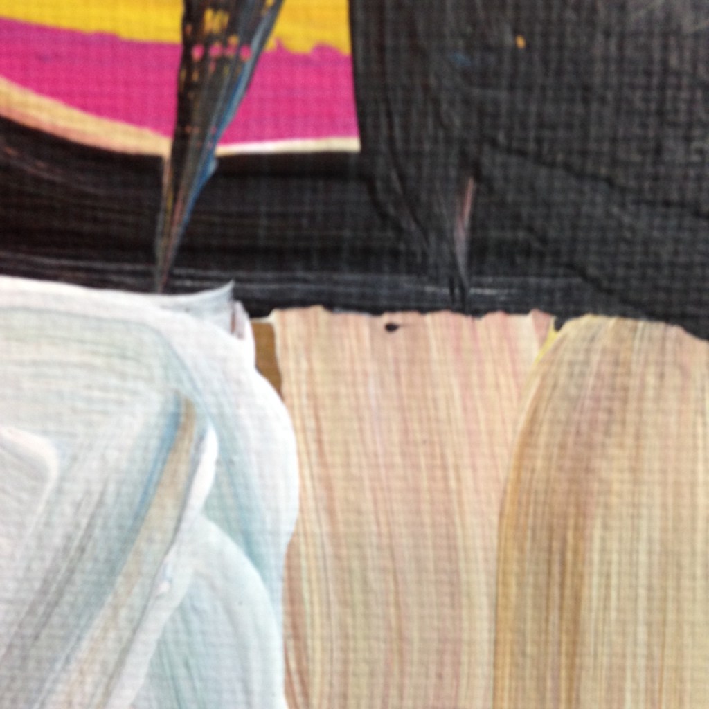 Close-Up 3 Sunset in the Backyard- Tribute to Wallace Whitney Linda Cleary 2014 Acrylic on Canvas