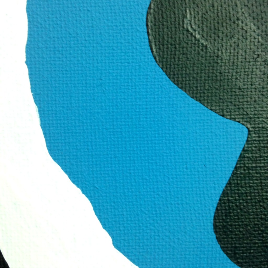 Close-Up 3 Nuit Sonne- Tribute to Jean (Hans) Arp Linda Cleary 2014 Wood Cutouts & Acrylic on Canvas