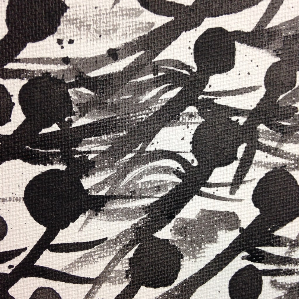 Close-Up 3 Angels in Flight- Tribute to Henri Michaux Linda Cleary 2014 Acrylic on Canvas