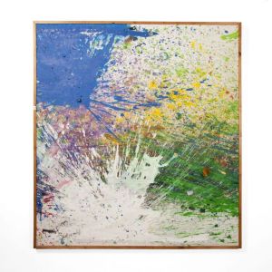 Shozo Shimamoto. Capri Certosa 2008, mixed media on canvas