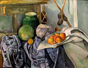 Still life with a Ginger Jar and Eggplants- Paul Cezanne