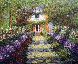 Claude Monet - A Pathway in Monet's Garden A Pathway in Monet's Garden